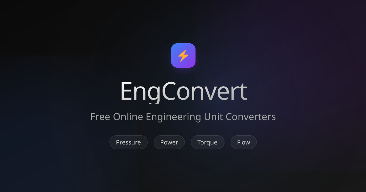 EngConvert - Free Online Engineering Unit Converters
